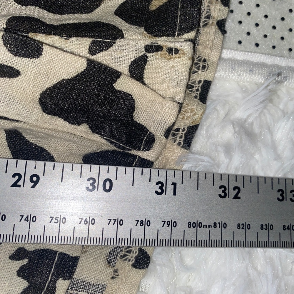 100% Linen Made in Italy Animal Print long sleeve tunic blouse - Picture 7 of 7